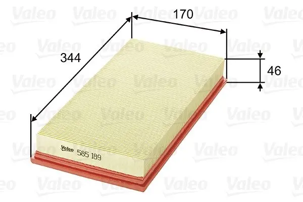 Фільтр повітряний MITSUBISHI/VOLVO Carisma/S40 "1,3-1,9 "95-06 Valeo 585189 (фото 1)