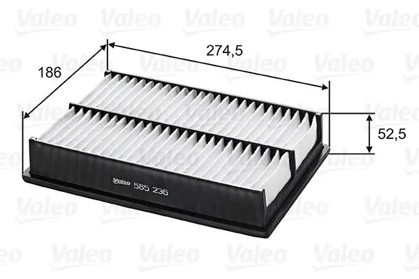 Фільтр повітряний MAZDA 3/5 "1,8-2,3 "03>> Valeo 585236 (фото 1)
