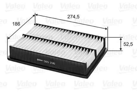 Фільтр повітряний MAZDA 3/5 "1,8-2,3 "03>> Valeo 585236