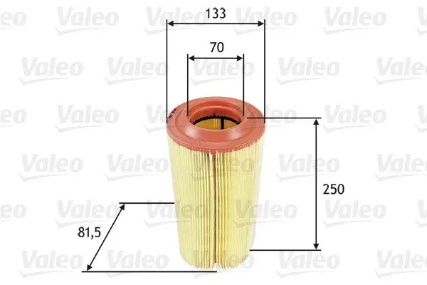 Фільтр повітряний MB C-Class/CLK/Clc-Class/E-Class/S-Class/SLK/Sprinter "1,6-6,0 "02-18 Valeo 585649 (фото 1)