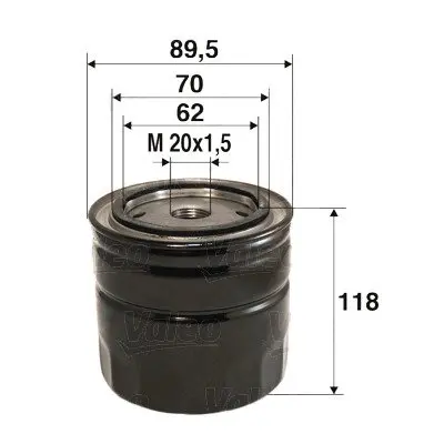 Фільтр масляний CITROEN/FORD/LDV/PEUGEOT Jumper/Scorpio/400/Boxer "2,3-3,0 "78-04 Valeo 586035 (фото 1)