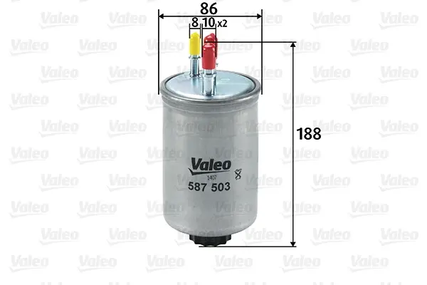 Фільтр паливний FORD/HYUNDAI/SSANGYONG/TATA Mondeo/Terracan/Actyon/Xenon "1,8-2,9 "99>> Valeo 587503 (фото 1)