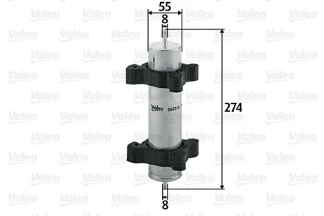 Фільтр паливний BMW/MINI 3/Mini "1,4-3,0 "01-07 Valeo 587514