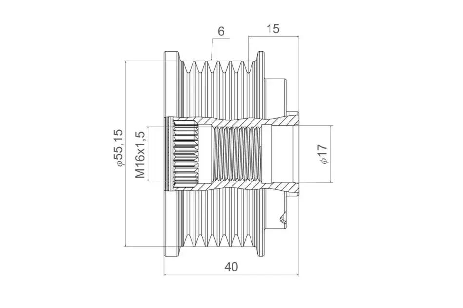 VALEO SSangYong Шків генератора KORANDO, ACTYON 10- Valeo 588440 (фото 1)