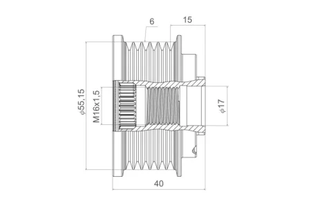 VALEO SSangYong Шків генератора KORANDO, ACTYON 10- Valeo 588440