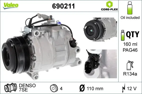 Компресор кондиціонера Valeo 690211 (фото 1)