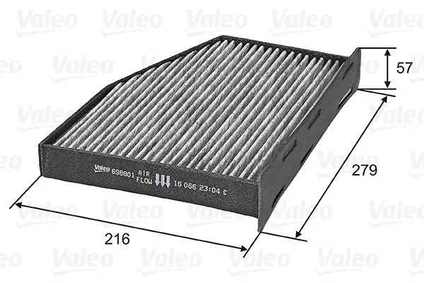 Фільтр салону AUDI/SEAT/SKODA A3/Leon/Octavia "1,2-3,2 "03-22 Valeo 698801 (фото 1)