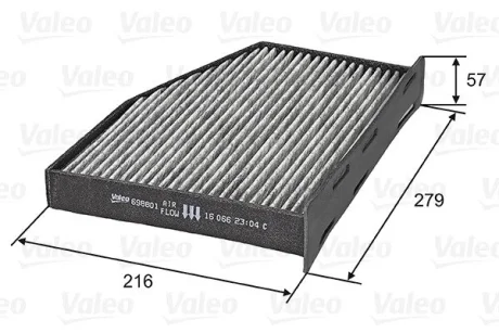 Фільтр салону AUDI/SEAT/SKODA A3/Leon/Octavia "1,2-3,2 "03-22 Valeo 698801