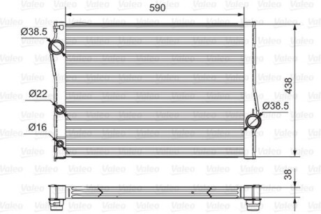 Радiатор BMW X5(E70)/X6(E71,E72) "3,0-4,0 "08>> Valeo 701549