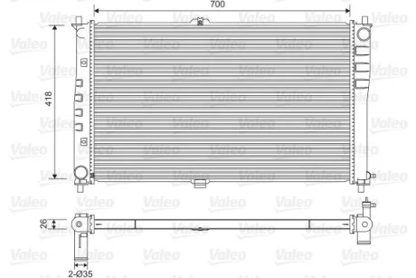 Радиатор. Valeo 701602