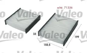 Фільтр кабіни Valeo 715556