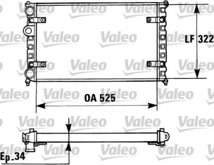 Радіатор води Valeo 730947