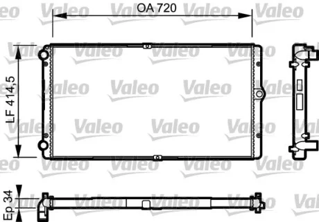 Радіатор охолоджування Valeo 732177