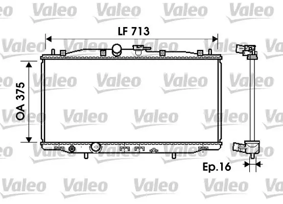 VALEO Радіатор, система охолодження двигуна Valeo 734703 (фото 1)