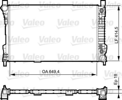 Радіатор системи охолодження Valeo 735144