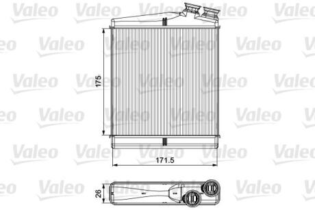 Радіатор пічки Land Rover Discovery/Freelander/Range Rover 2.0/2.2/3.2 06- Valeo 811512 (фото 1)