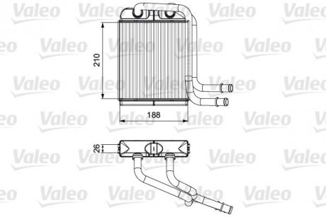 Радiатор пiчки VW Multivan/Transporter "03>> Valeo 811524