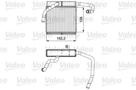 Радіатор обігрівача Valeo 811552