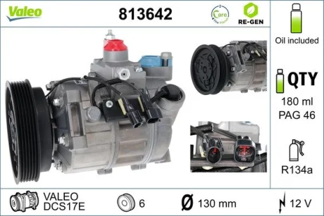 VALEO Компресор кондиціонера Valeo 813642