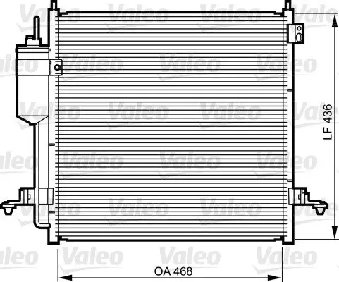 Конденсатор кондиціонера MITSUBISHI L200 (вир-во VALEO) Valeo 814214 (фото 1)