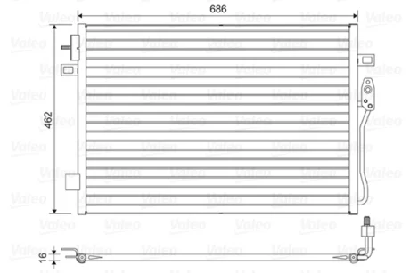 Радіатор кондиціонера Fiat Freemont 2.0/2.4JTD 11- Valeo 814453