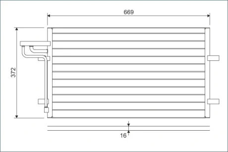 Радіатор кондиціонера Valeo 818046