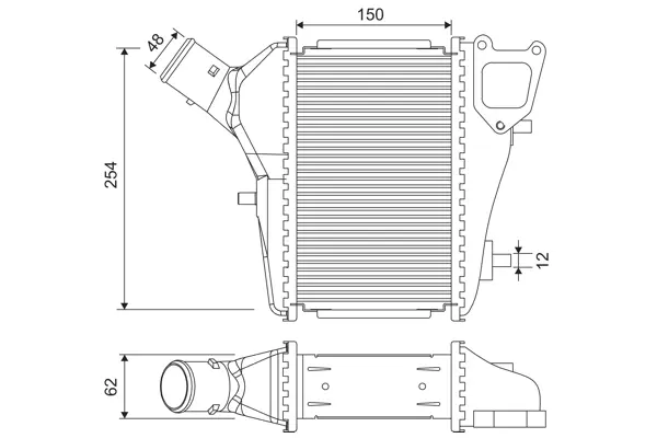 Радатор нтеркулера Honda CR-V 2.2 i-CTDi/i-DTEC 07- Valeo 818686 (фото 1)