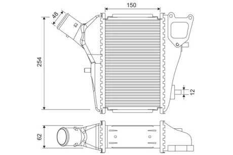 Радатор нтеркулера Honda CR-V 2.2 i-CTDi/i-DTEC 07- Valeo 818686