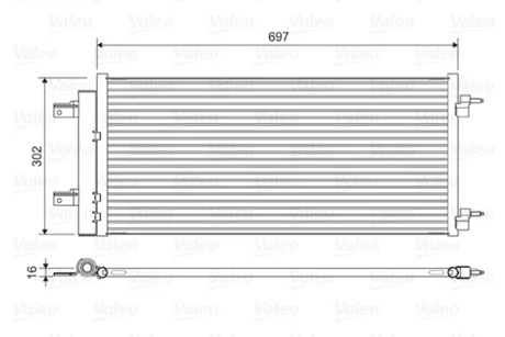 Радіатор кондиціонера ASTRA K 1.0-1.6 15-22 Valeo 822626