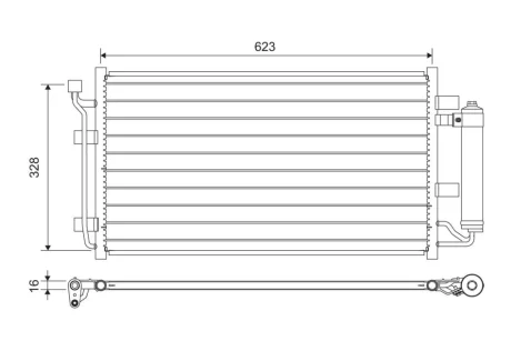Радіатор кондиціонера LEAF Electric 10-17 Valeo 822646
