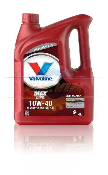 Моторна олива MAXLIFE (4L) 10W40 API CF SM SN ACEA A3 B4 MB 229.3 VALVOLINE MAXLIFE 10W40 4L (фото 1)