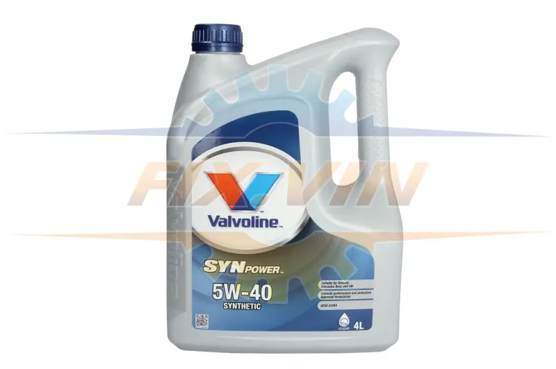 Моторна олива SYNPOWER (4L) 5W40 API CF SM SN ACEA A3 B4 FIAT 9.55535 H2 GM LL-B-025 MB 229.5 OPEL LL-B-025 PORSCHE A40 RENAULT RN 0700 RENAULT RN 0710 VW 502.00 VW 505.00 VALVOLINE SYNPOWER 5W40 4L (фото 1)