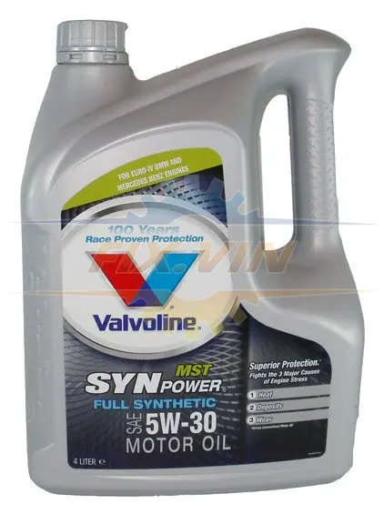 Моторна олива SYNPOWER (4L) 5W30 API SP ACEA C2 C3 BMW LL-04 MB 229.31 MB 229.51 MB 229.52 OPEL OV0401547-D30 OPEL OV0401547-G30 VW 505.00 VW 505.01 VALVOLINE SYNPOWER MST C3 5W30 4L (фото 1)