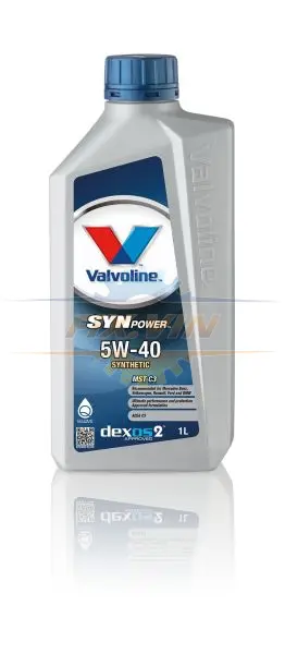 Моторна олива SYNPOWER (1L) 5W40 API CF SN ACEA C3 BMW LL-04 FIAT 9.55535 S2 FORD M2C917 A MB 229.51 PORSCHE A40 RENAULT RN 0700 RENAULT RN 0710 VW 502.00 VW 505.00 VW 505.01 VALVOLINE SYNPOWER MST C3 5W40 1L (фото 1)