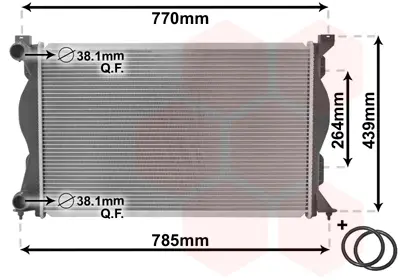 Радіатор охолодження двигуна AUDI A6 04 >11 Van Wezel 03002233 (фото 1)
