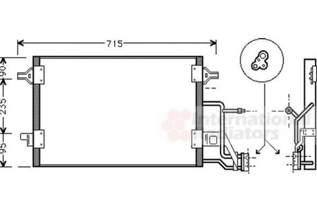 Радиатор кондиционера A4/PASSAT 19TDI/25TDI 97- Van Wezel 03005173