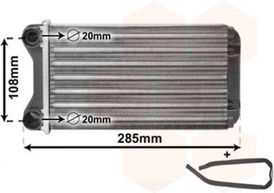 Радиатор отопителя AUDI A4 ALL 00- LHD Van Wezel 03006223