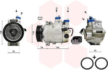 Компресор кондиціонера AUDI Van Wezel 0300K029