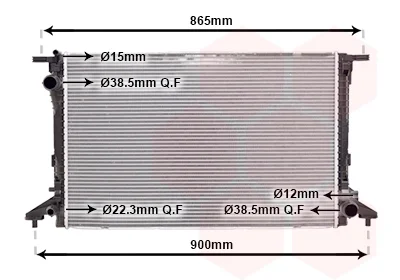 Радиатор охлаждения AUDI A4,A5,A6,Q7 3.0TDi 15+ HD (пр-во) Van Wezel 03012722