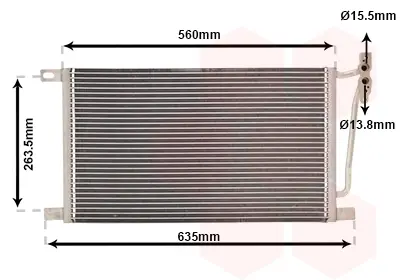 Конденсор кондиціонера BMW 3 E46/ X3 E83 04 > 10 Van Wezel 06005215 (фото 1)