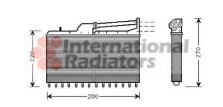 Радиатор отопителя BMW 518-535 E34 87- Van Wezel 06006029