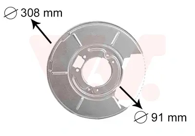 Защита тормозного диска BMW E36,E46 Rear Left (пр-во) Van Wezel 0646373 (фото 1)