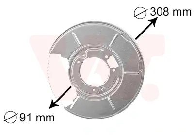 Захист гальмівного диска BMW E36,E46 Rear Right (вир-во) Van Wezel 0646374 (фото 1)