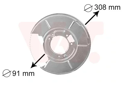 Захист гальмівного диска BMW E36,E46 Rear Right (вир-во) Van Wezel 0646374