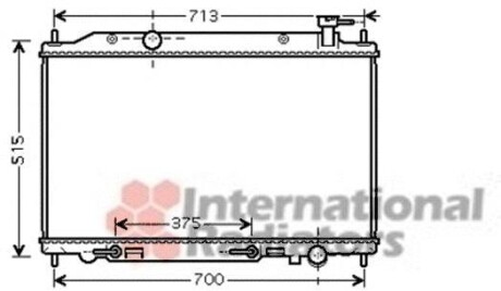 Радиатор охлаждения MURANO 35i AT +-AC 03- Van Wezel 13002295