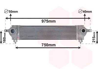 Інтеркулер NISSAN QASHQAI 07>14 (вир-во) Van Wezel 13004333