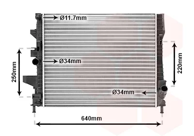 Радіатор охолодження FORD FOCUS 10/14 > 18 (вир-во) Van Wezel 18002644