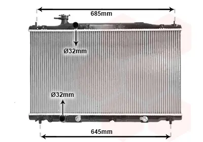 Радіатор охолодження CR-V 20i AT 06- (вир-во) Van Wezel 25002226 (фото 1)