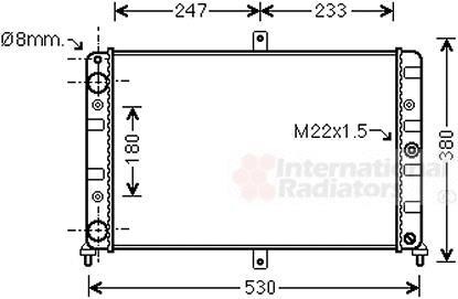 Радиатор вод. охлажд. ВАЗ 2108/9 MT 87- Van Wezel 26002008