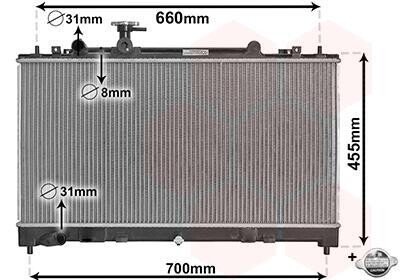 Радиатор охлаждения MAZDA 6 1.8i/2.0i(Van Weze) Van Wezel 27002227